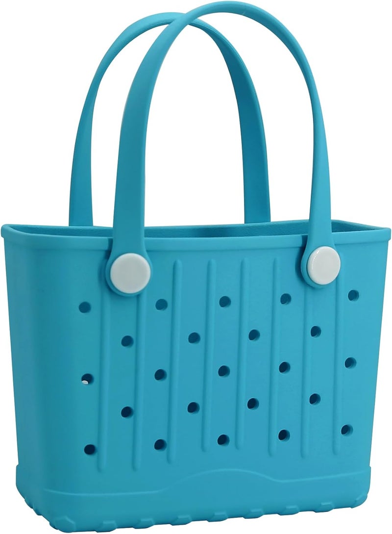 CXY Store Rubber Tote Bag Small Beach Bag Waterproof Beach Tote Washable Travel Handbag for Sport Boat Market Outdoor - Image 1
